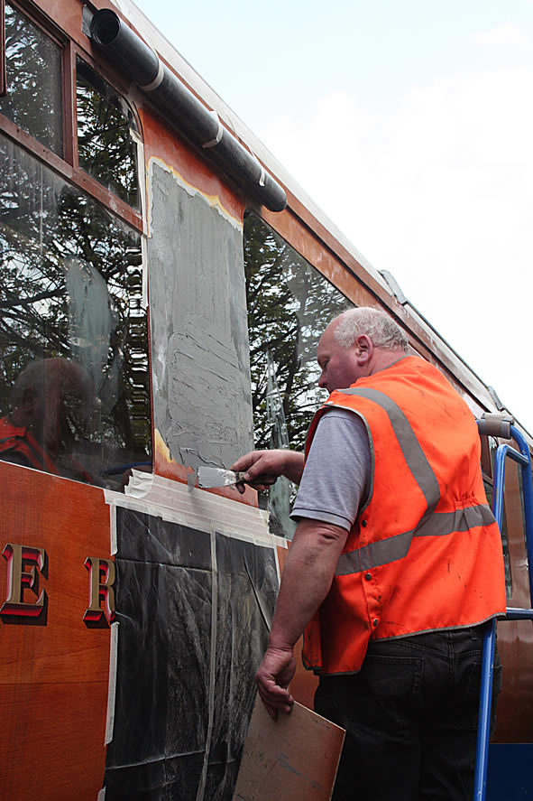 Filling damaged panel